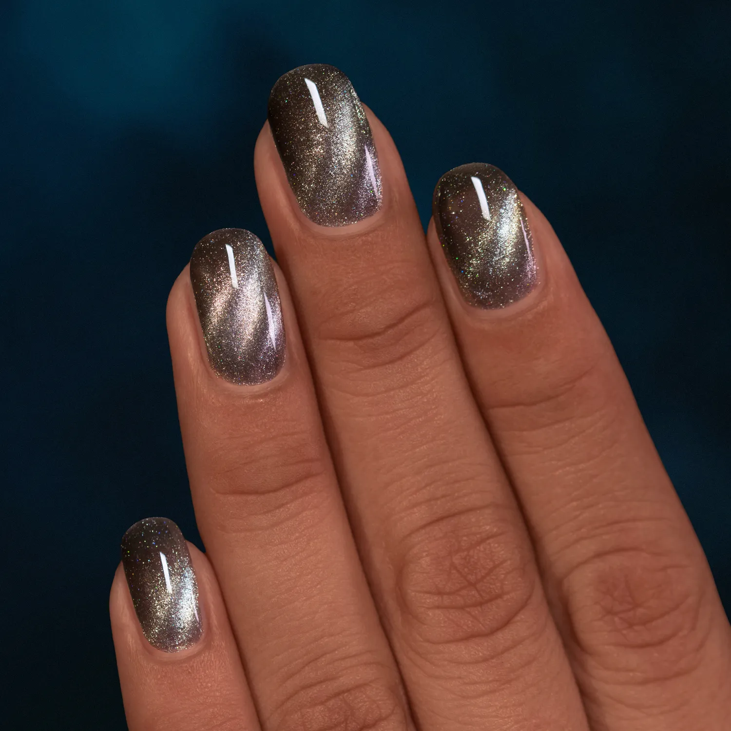 ILNP Moonlit nagellack kolgrå magnetisk silver