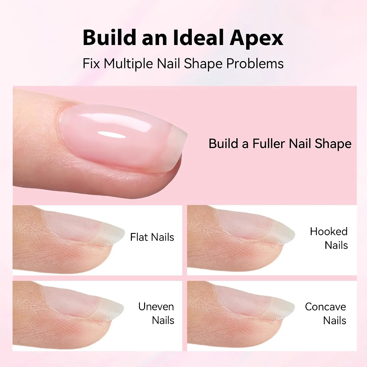 Makartt Hema Free 8-in-1 Builder Nail Gel clear