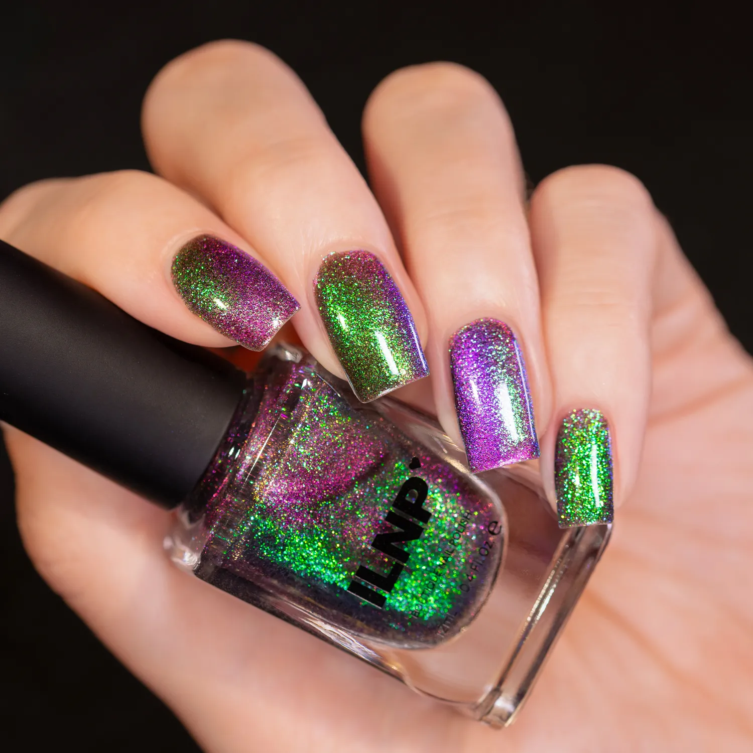 ILNP Illusions Warped magnetnagellack grön-lila