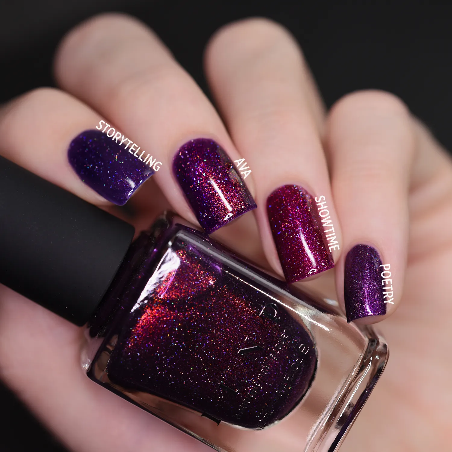ILNP Ava holografiskt nagellack lila