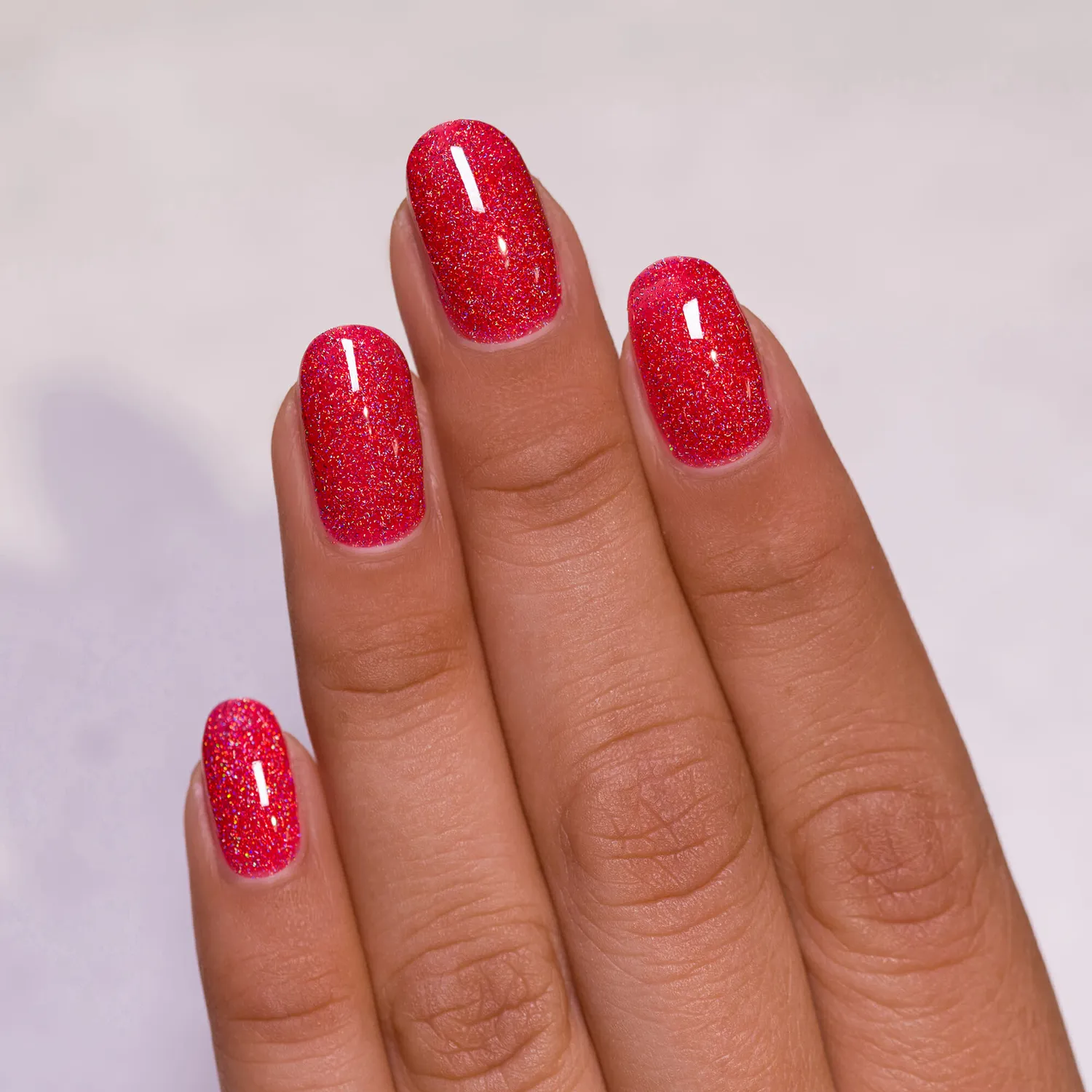 ILNP Poppy nagellack jelly röd holografisk