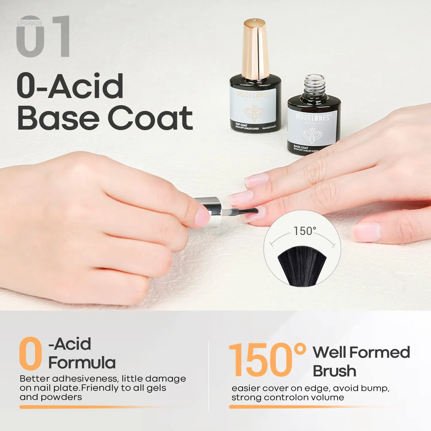Modelones Base & Top Coat gelset 10 ml blank