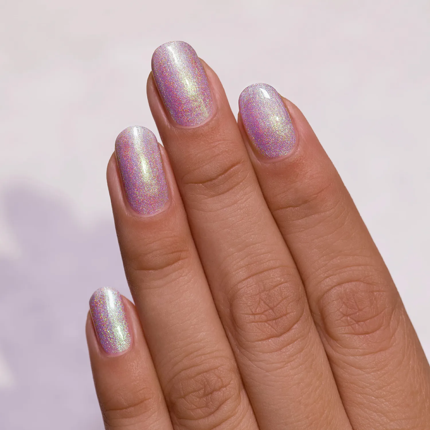 ILNP Talk It Up nagellack rosa grönt holo