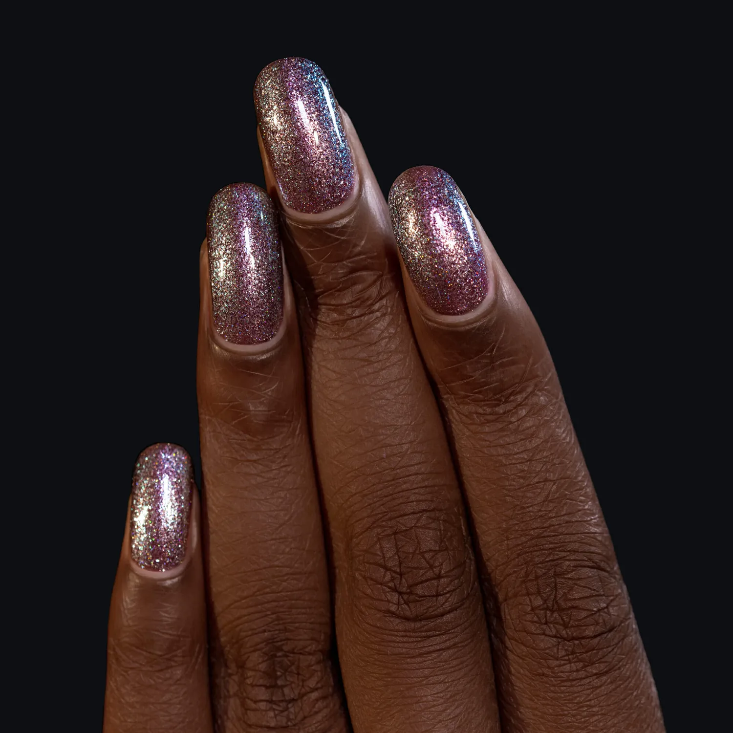 ILNP Cosmos Moondust nagellack silver holografiskt