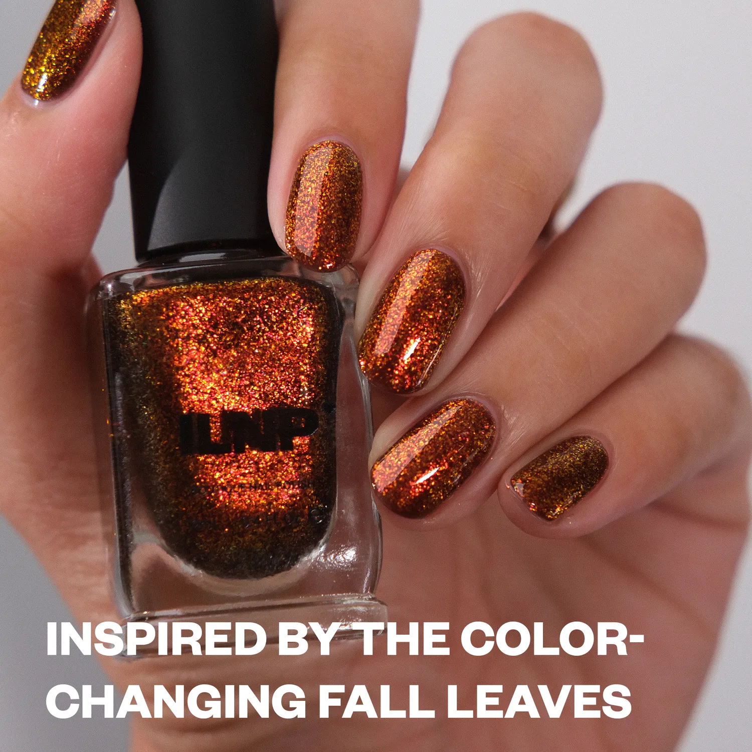 ILNP Autumn nagellack varmbrunt med iriserande skimmer