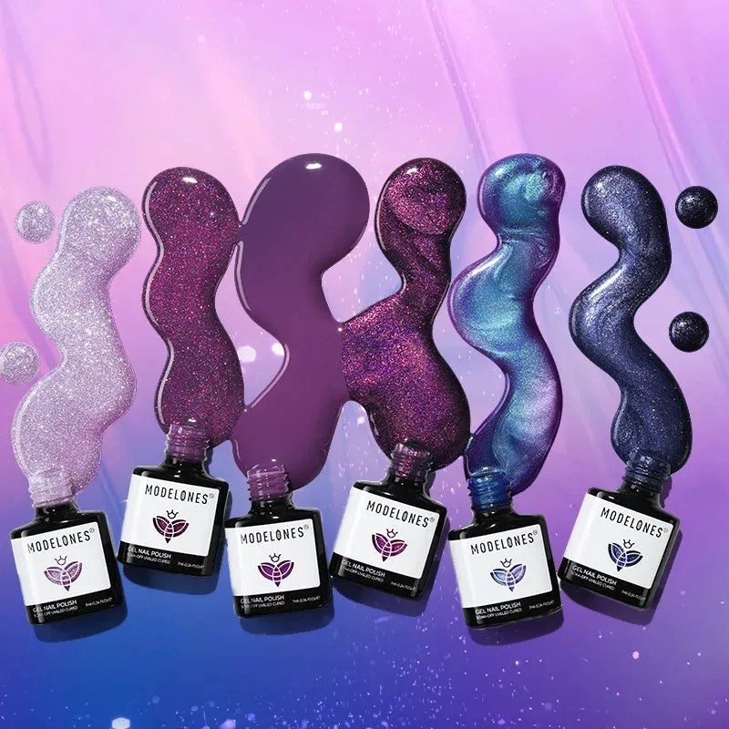 Modelones Cosmic Fantasy gellack 6-pack lila glitter
