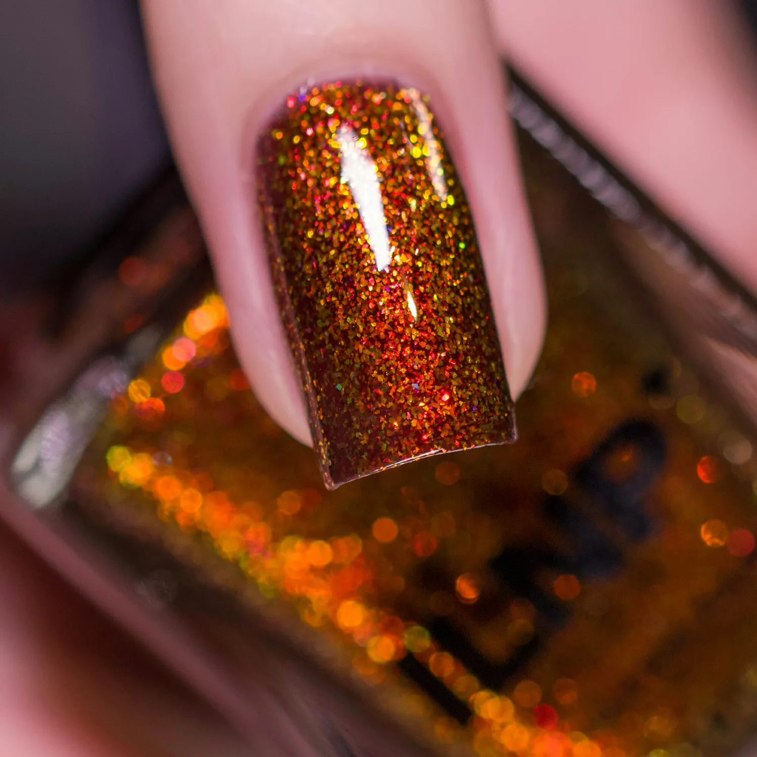ILNP Autumn nagellack varmbrunt med iriserande skimmer