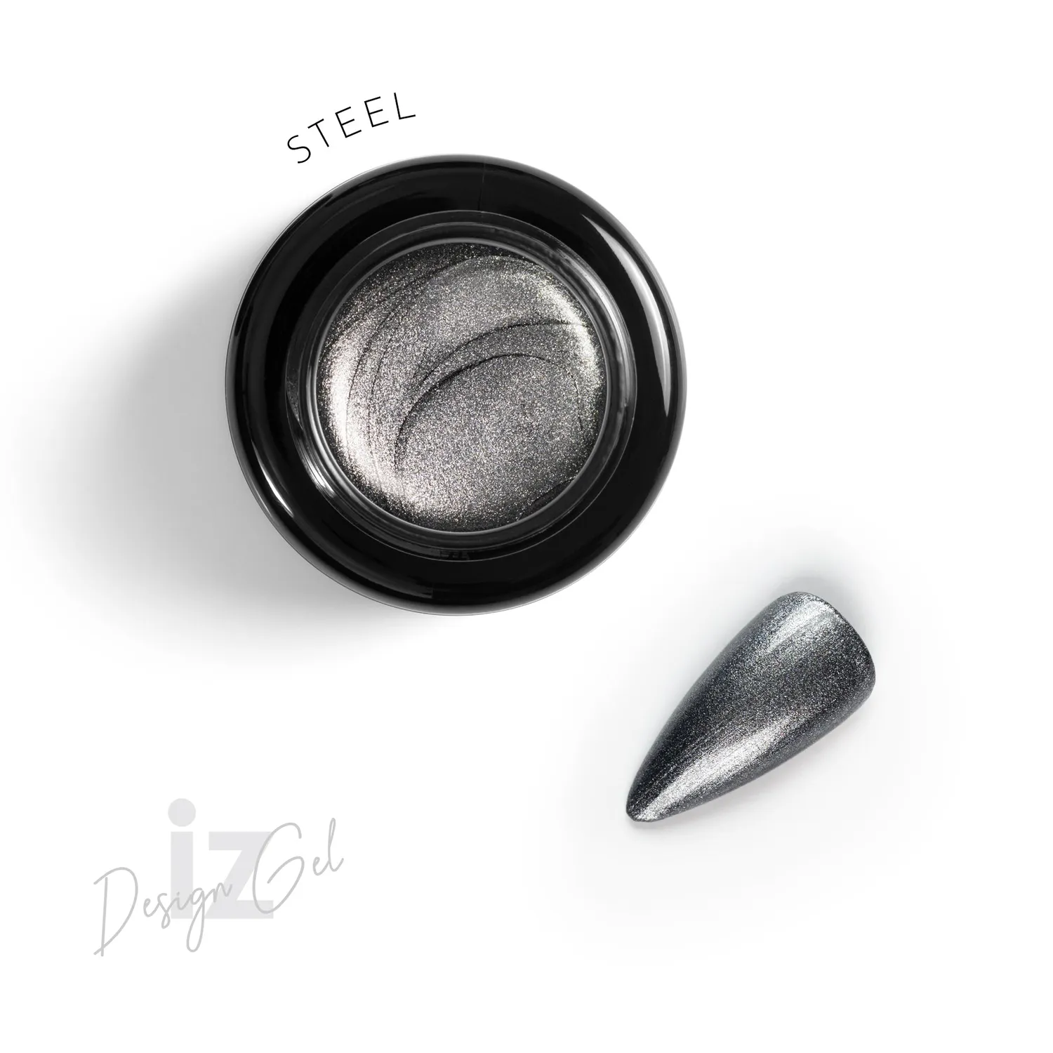 Iz Beauty Design Gel Steel DG025 nail art gel 5g silver