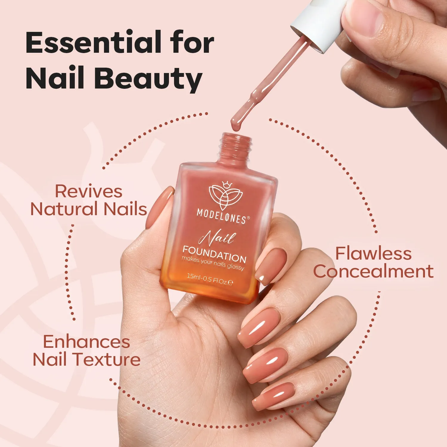 Modelones Nail Foundation nagellack Terracotta Nude 15 ml