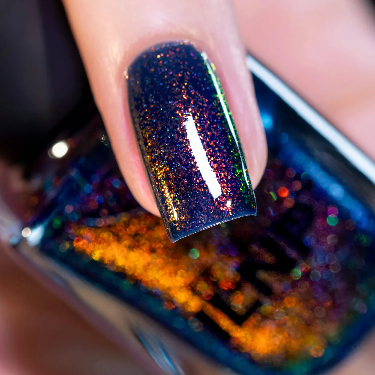 ILNP Cosmos Comet nagellack blått skimmer