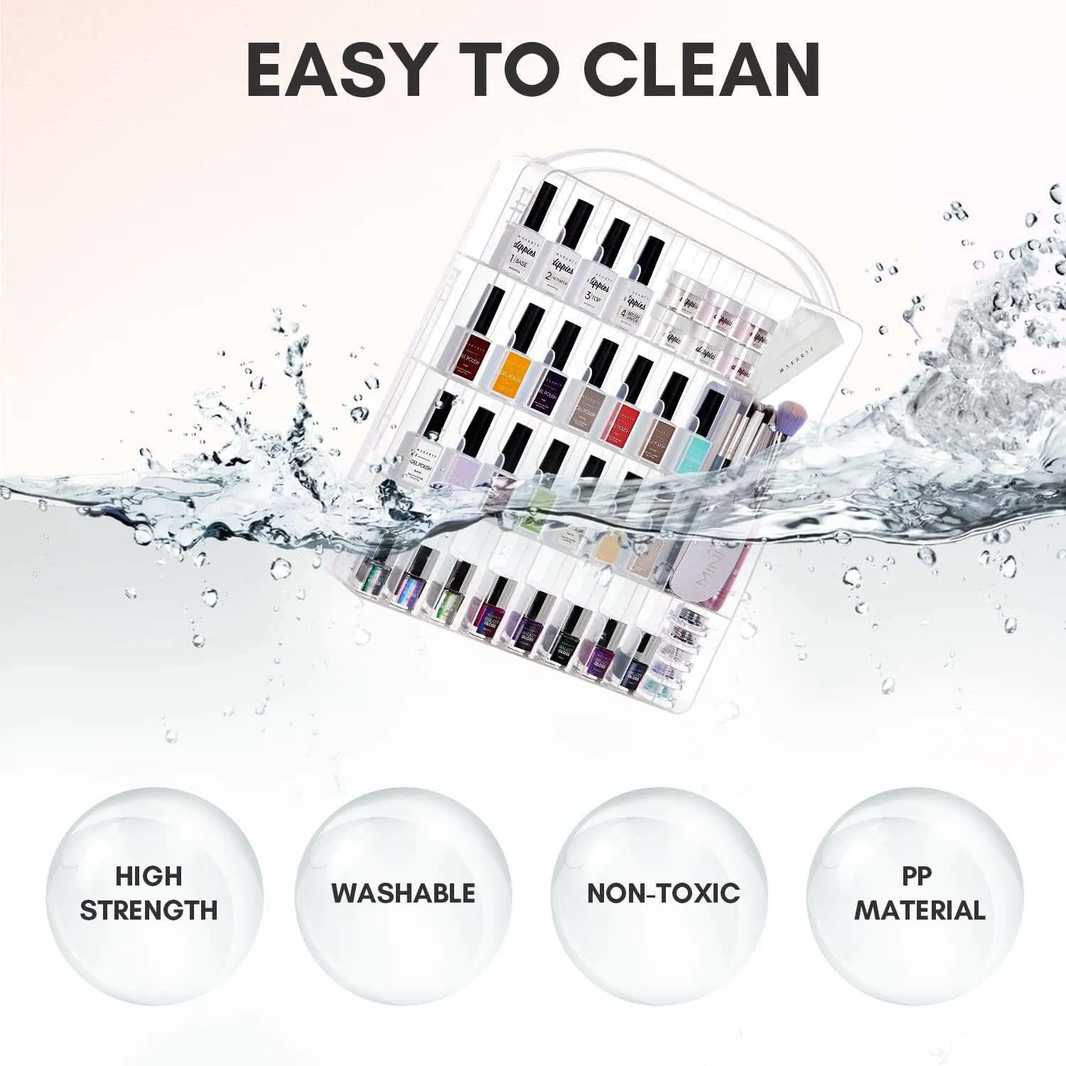Makartt Nail Polish Organizer förvaring 60 transparent