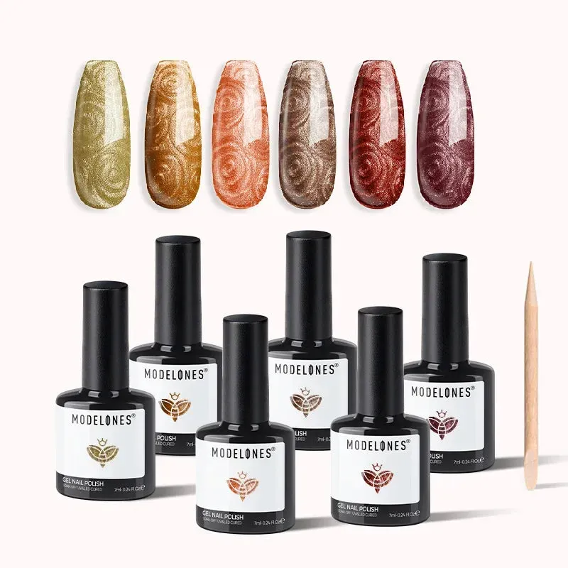 Modelones Coffee Alliance gellack 6-pack brun shimmer