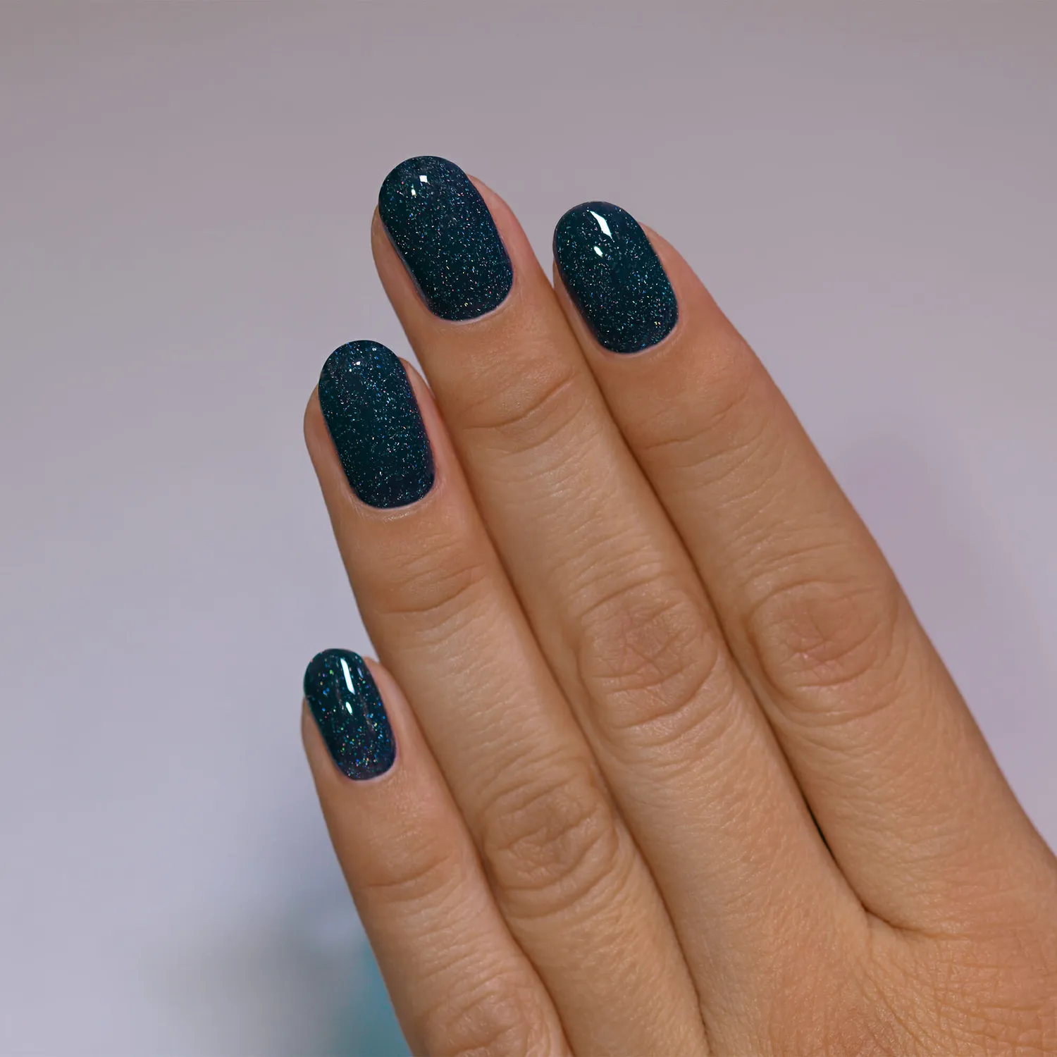 ILNP Snowstorm nagellack holografisk mörkblå