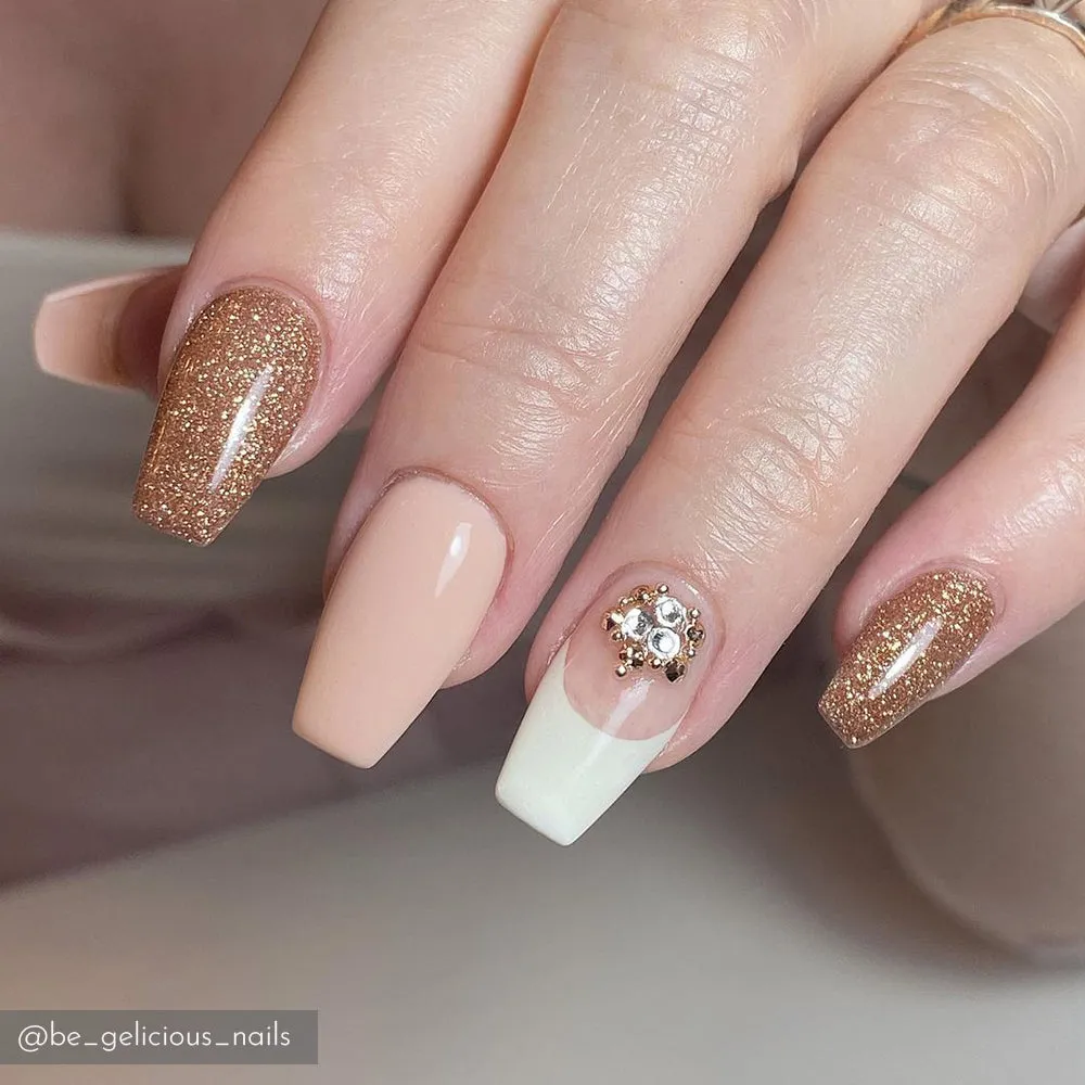 Iz Beauty Copper Crush nagelglitter 6g kopparrosa fint