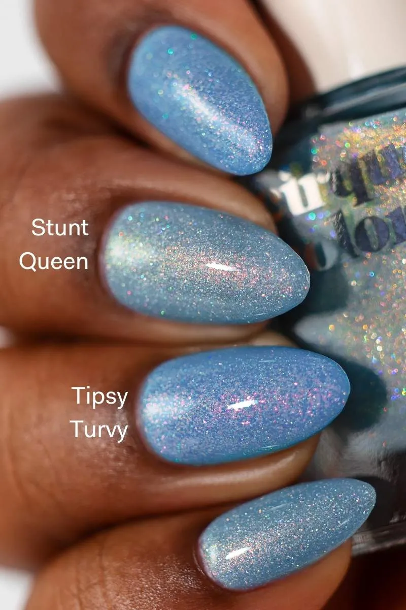 Cirque Colors Stunt Queen nagellack turkos holo