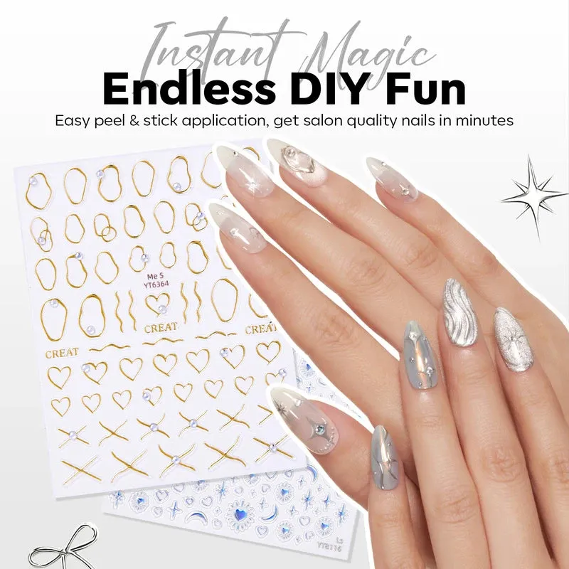 Modelones Moonlight nagelstickers 5-pack blommor