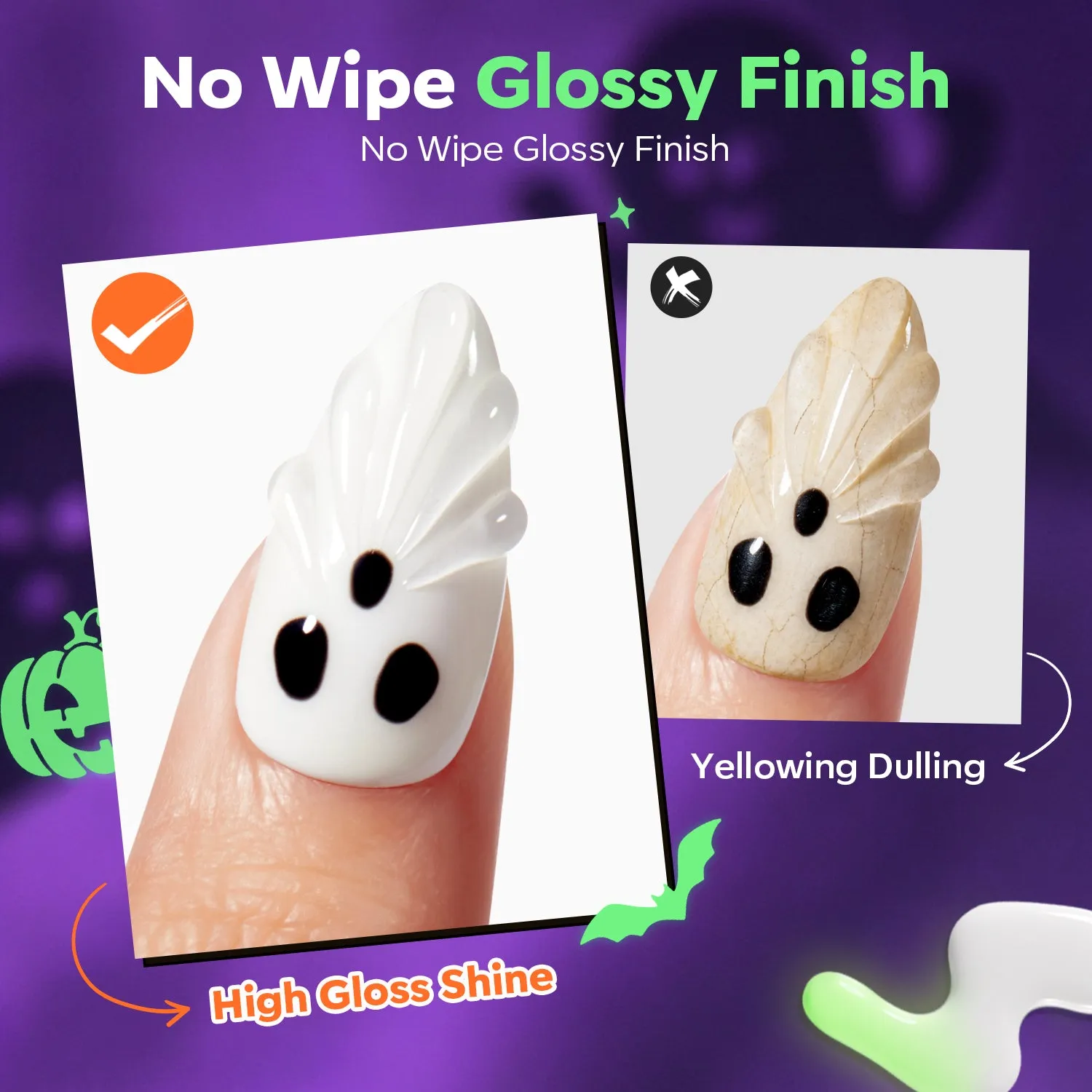 Modelones Glow in the Dark top coat gel självlysande
