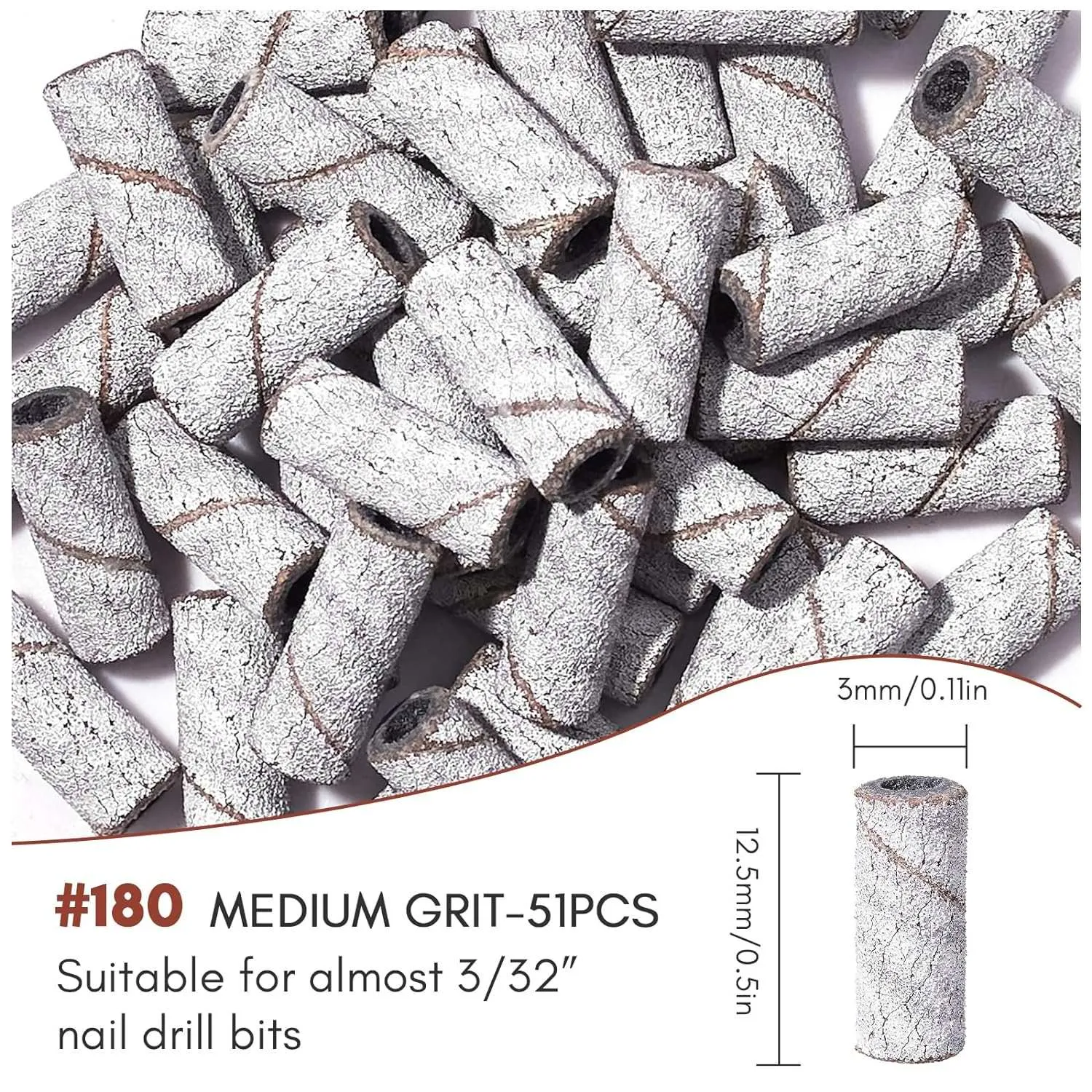 Makartt slipband #180 vita 50-pack nagelslip