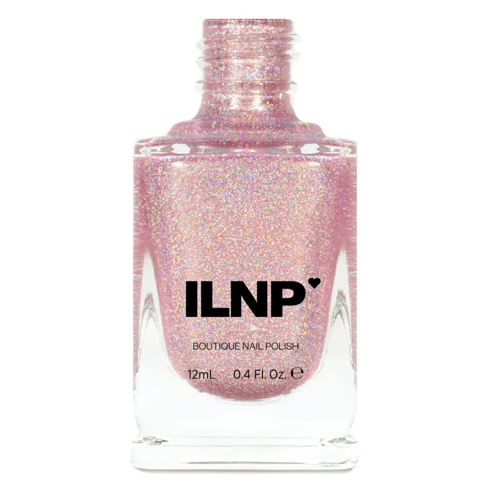 ILNP Ballet Slipper nagellack ljusrosa holografiskt