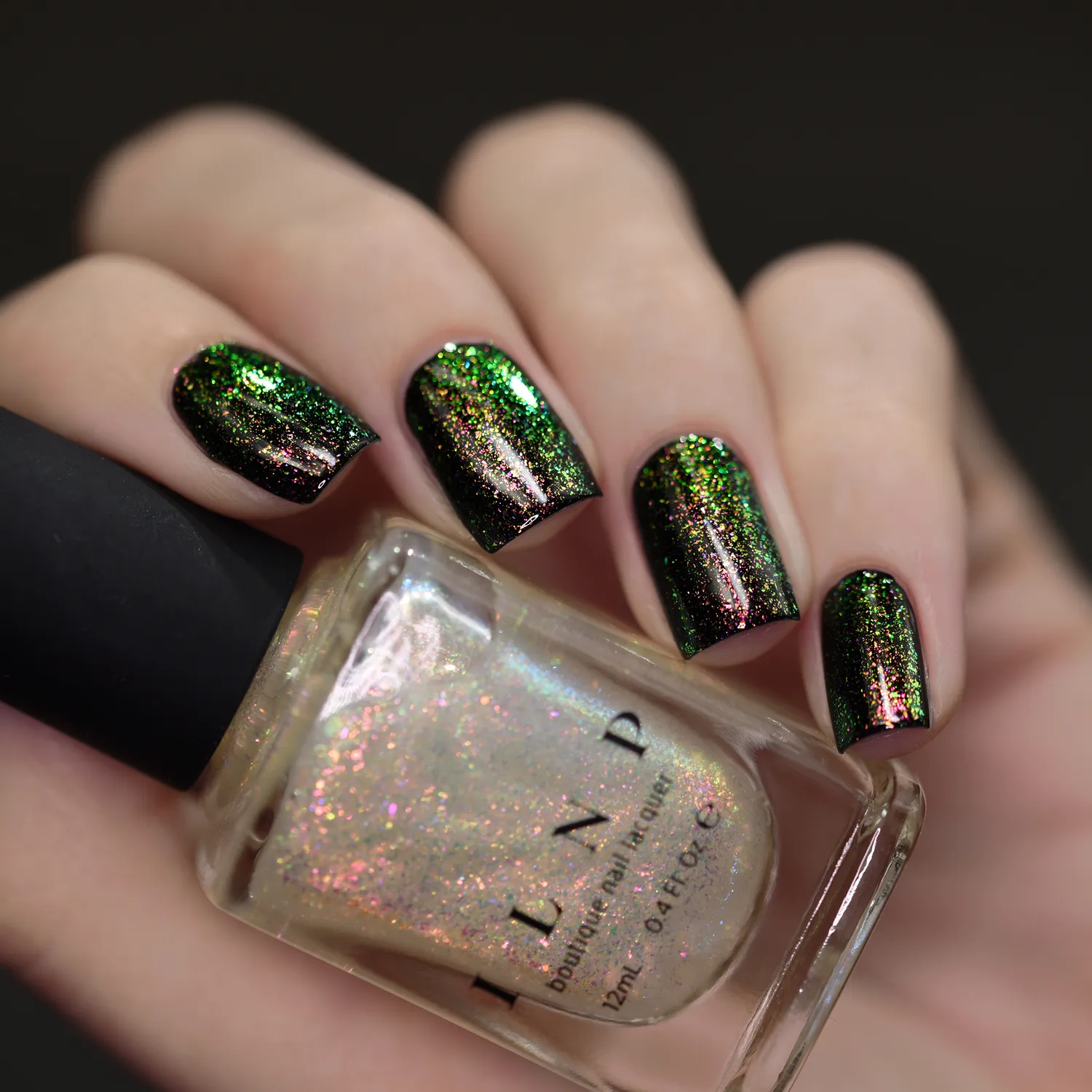 ILNP Limitless nagellack topper rosa-grönt skifte