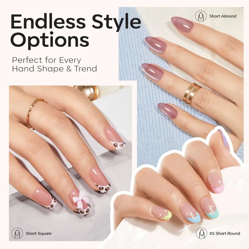 modelones Soft Tips lösnaglar mix oval mandel fyrkantig