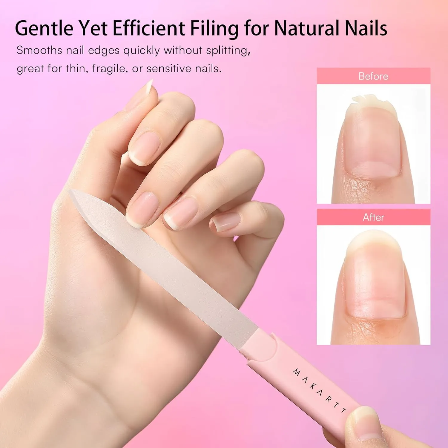 Makartt Glass Nail Files glasfil 3-pack mild