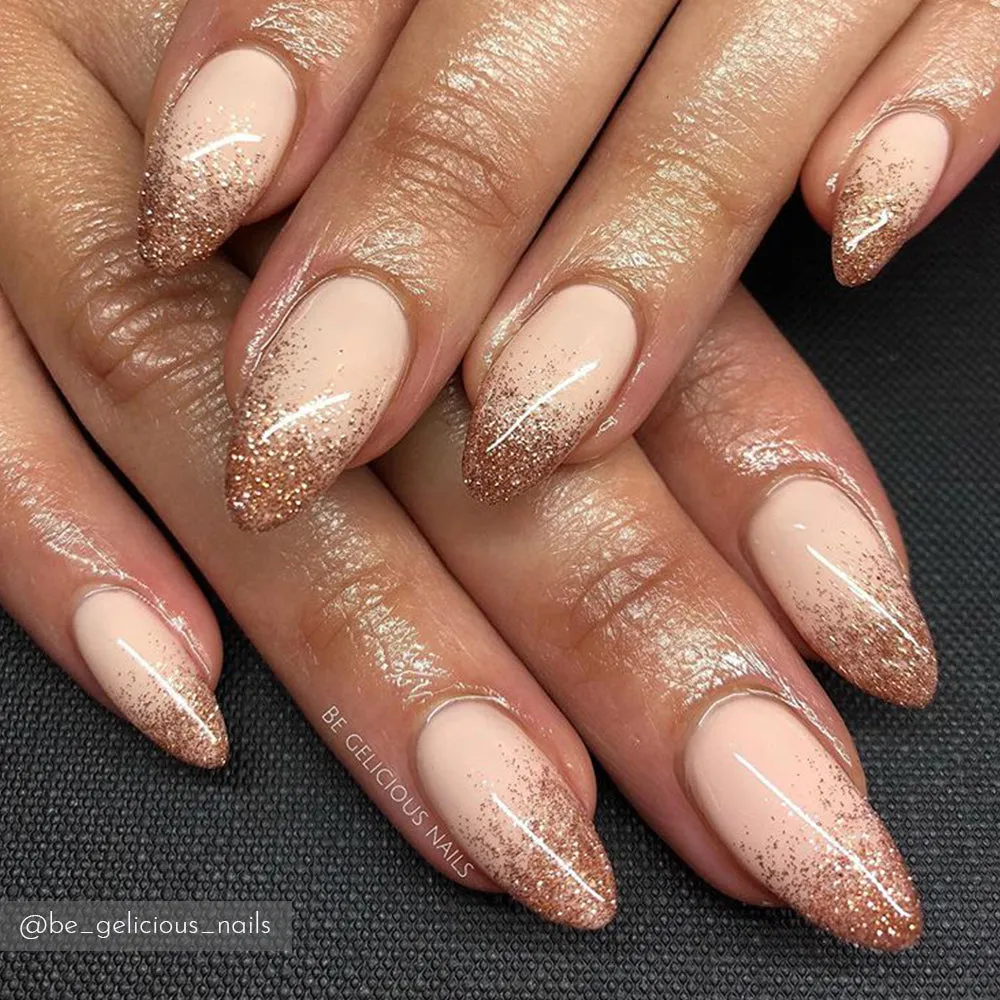 Iz Beauty Copper Crush nagelglitter 6g kopparrosa fint