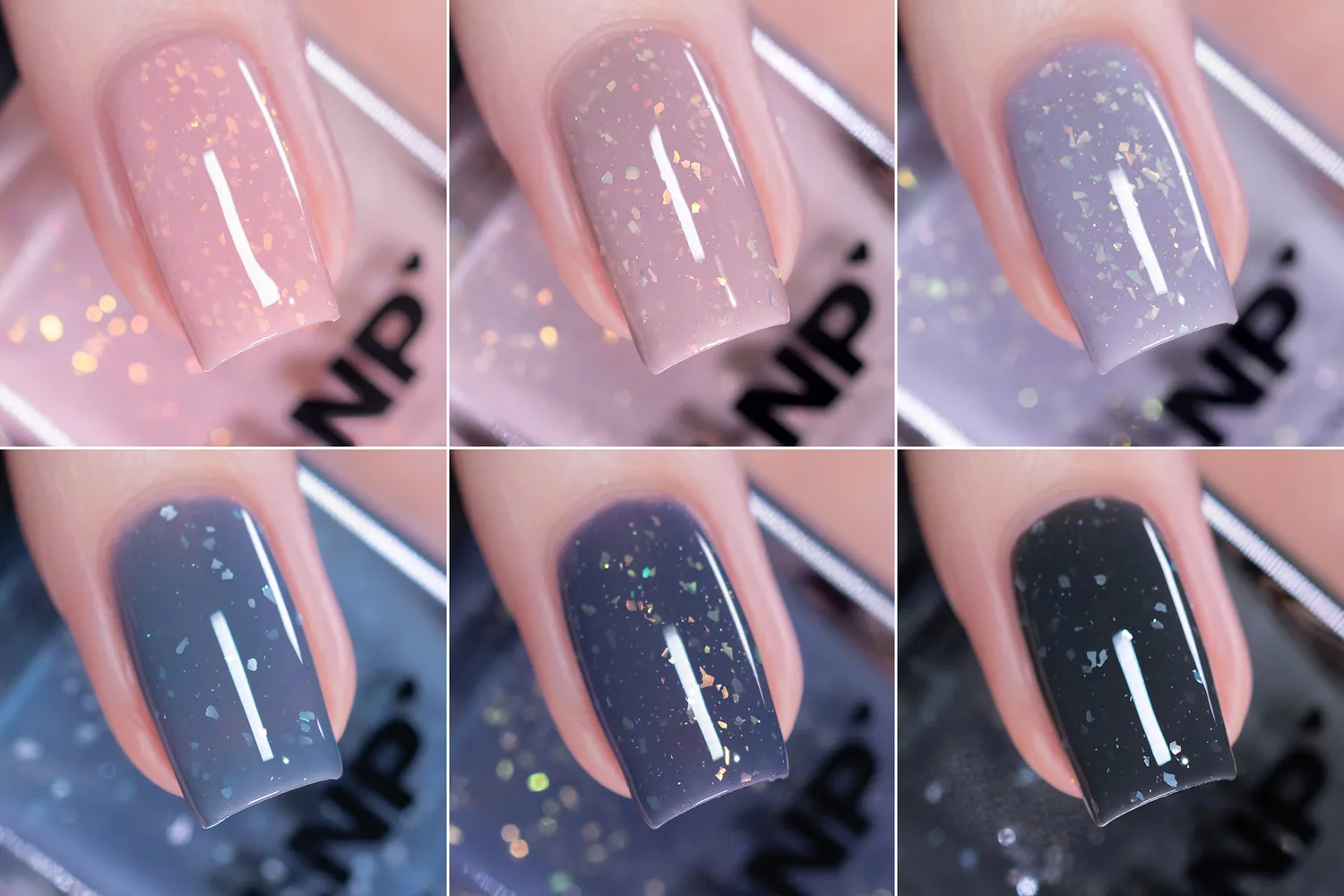 ILNP Overcast Collection nagellack set 6-pack flakie