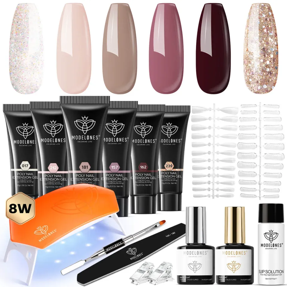 modelones Golden Fall polygelkit guld glitter