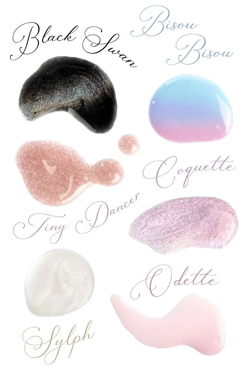 Cirque Colors Coquette nagellack topper glitter lila