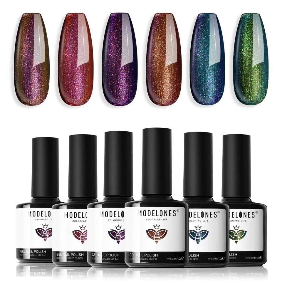 Modelones Aurora Chameleon gellackset glitter 6-pack