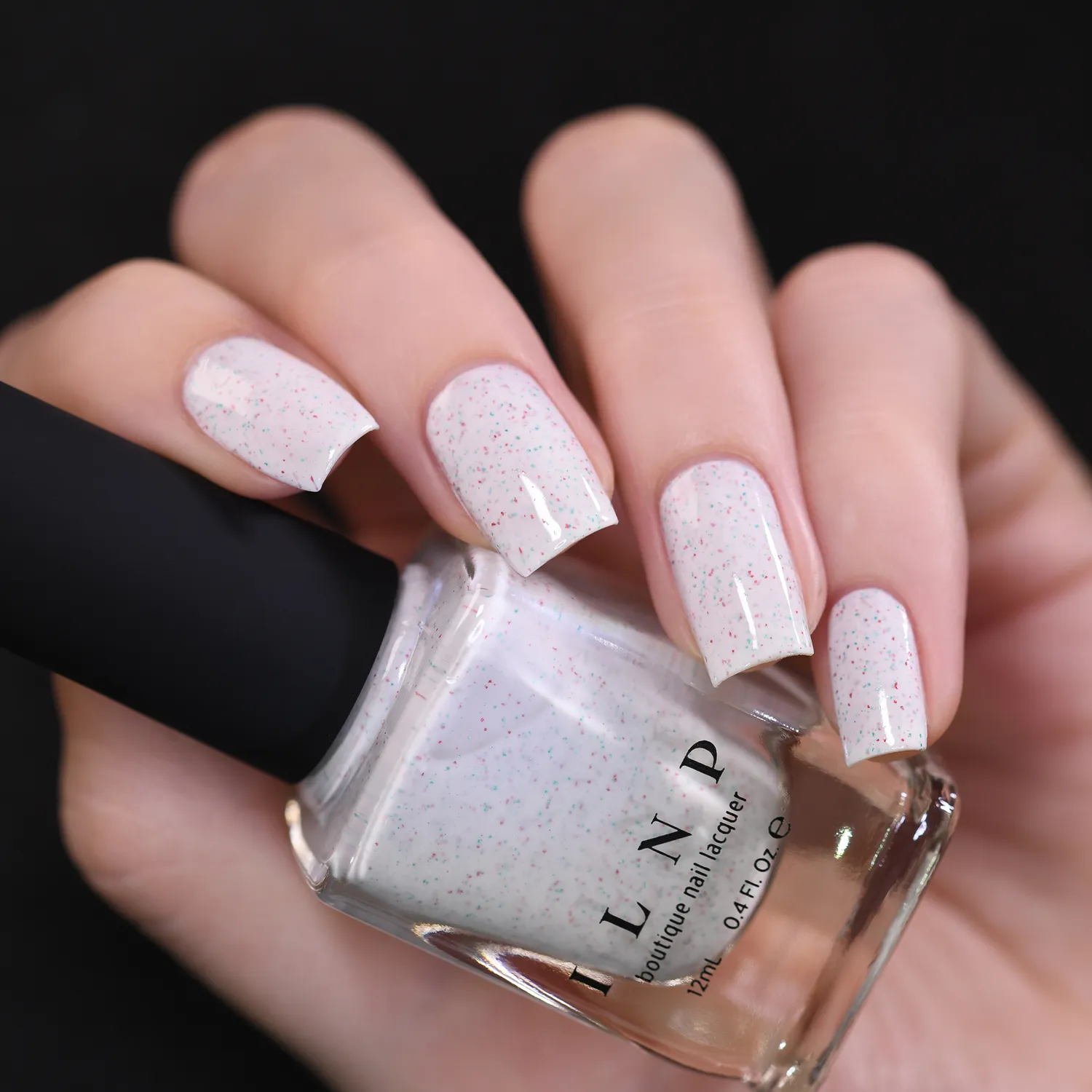 ILNP nagellack Christmas Cookie vit flakig