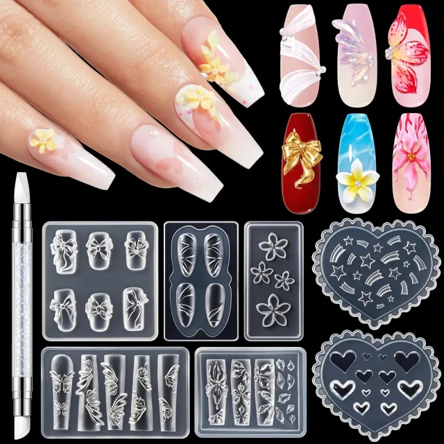 Modelones Quiet Dawn 3D silikonform nagelkonst