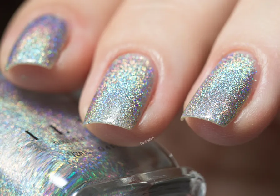ILNP MEGA X nagellack holografiskt silverglitter