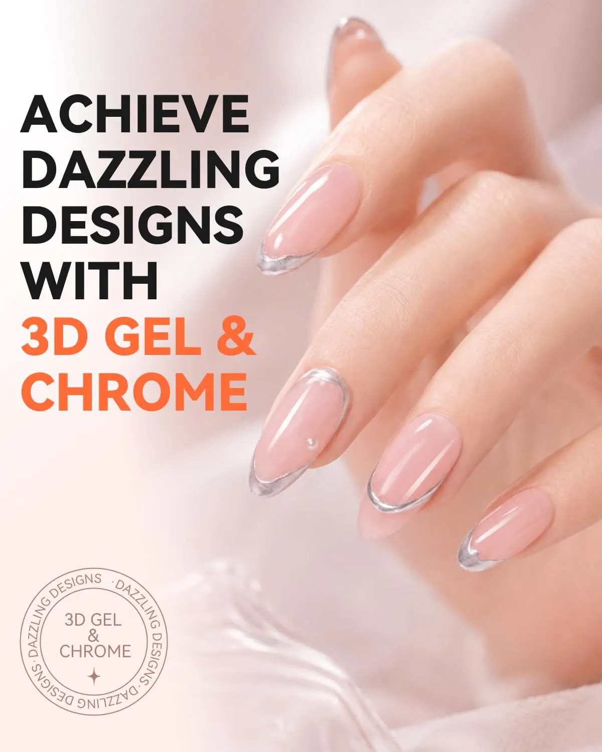 Makartt 3D Gel nail art gel vit skulpterbar