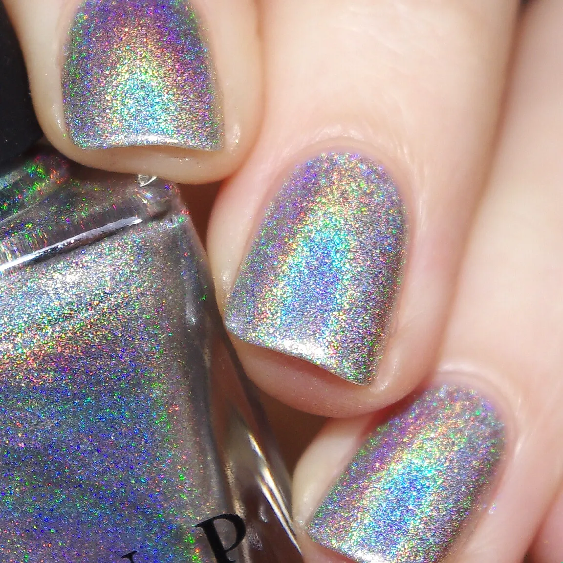 ILNP MEGA S nagellack holografiskt silver