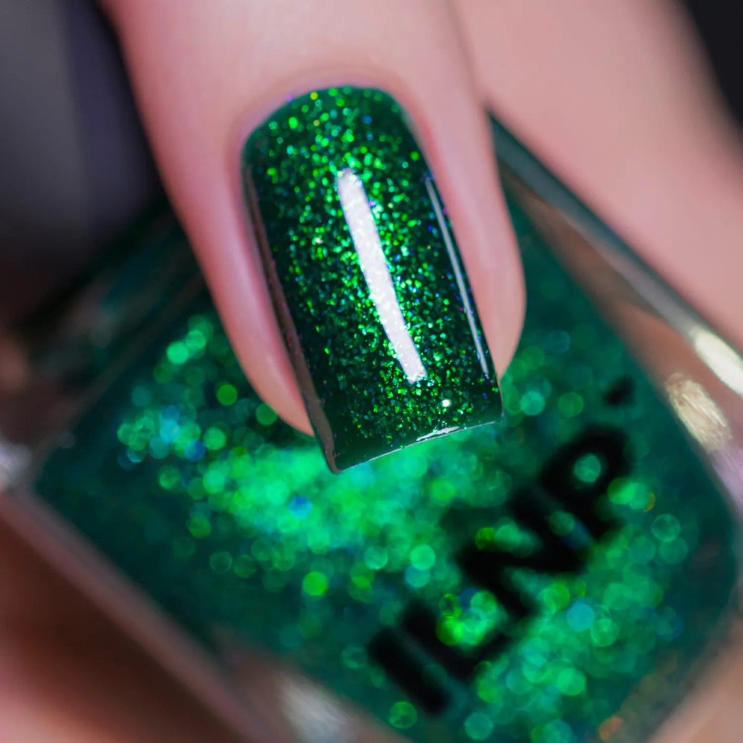 ILNP Good Fortune nagellack smaragd shimmer