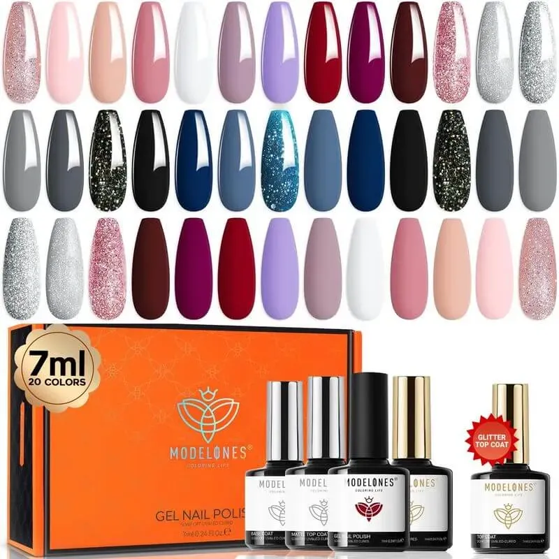 modelones Vibrant Bliss gellack set 20 färger