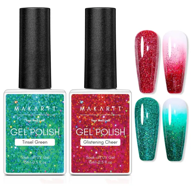 Makartt Christmas Glitter gellack set glitter jul