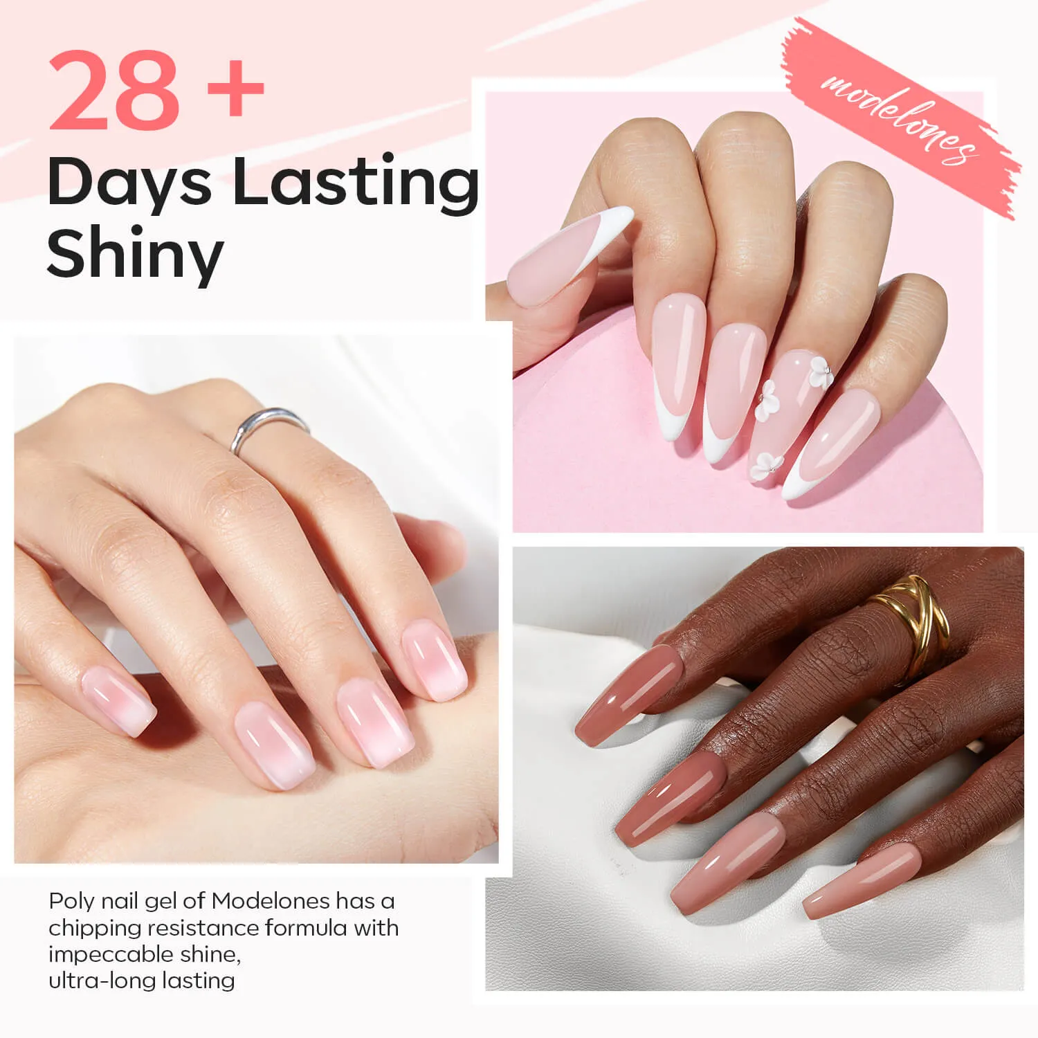 Modelones Berry Parfait polygel rosa 21 dagar