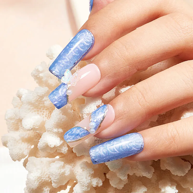 Modelones Inspire Gel gellack Blue Twisted 15ml skimrande