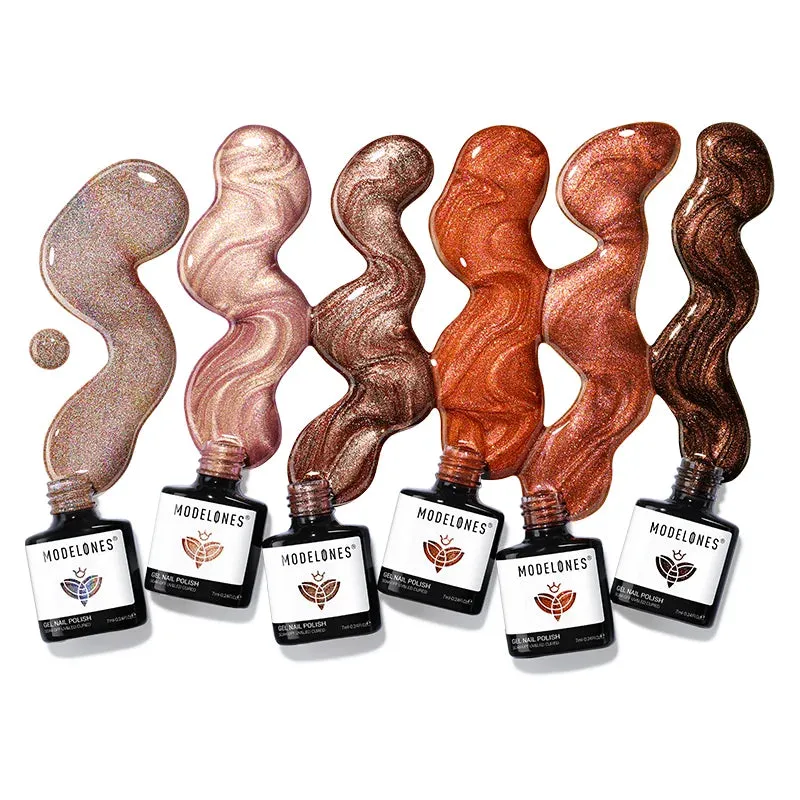 Modelones Sunset Coast gellack 6-pack guldskimmer