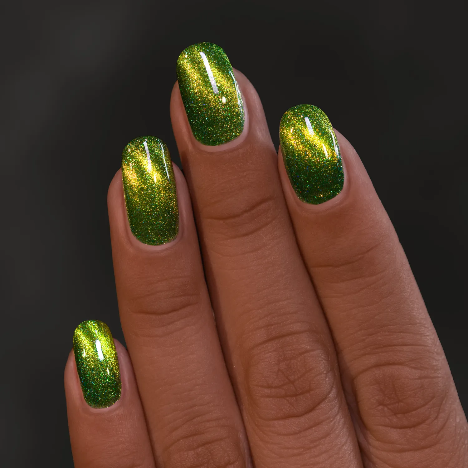 ILNP Frankie nagellack grön magnetisk holo