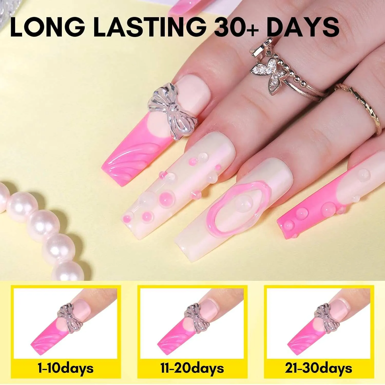 Makartt 3D Nail Gel Hard Solid Nail Glue Gel transparent
