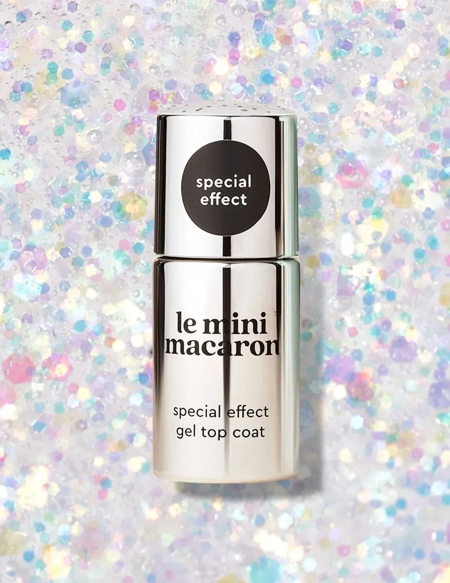 Le Mini Macaron Seashell gel-överl lack pärlglitter