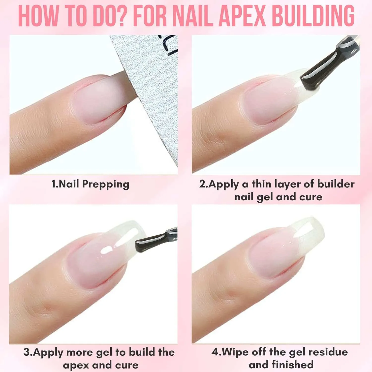 Makartt Builder 5 in 1 Apex byggel rosa 15 ml stark