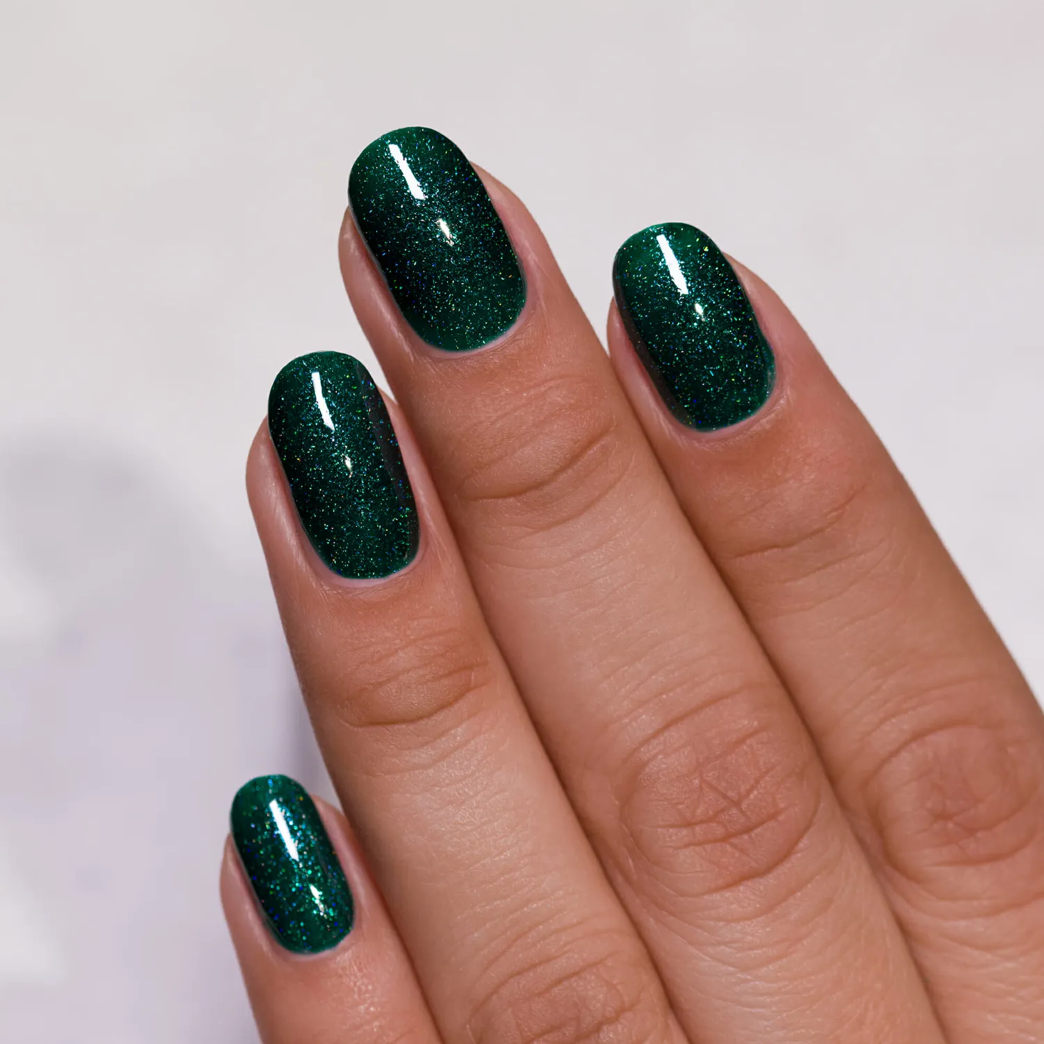 ILNP Fir Coat nagellack smaragdgrön holo