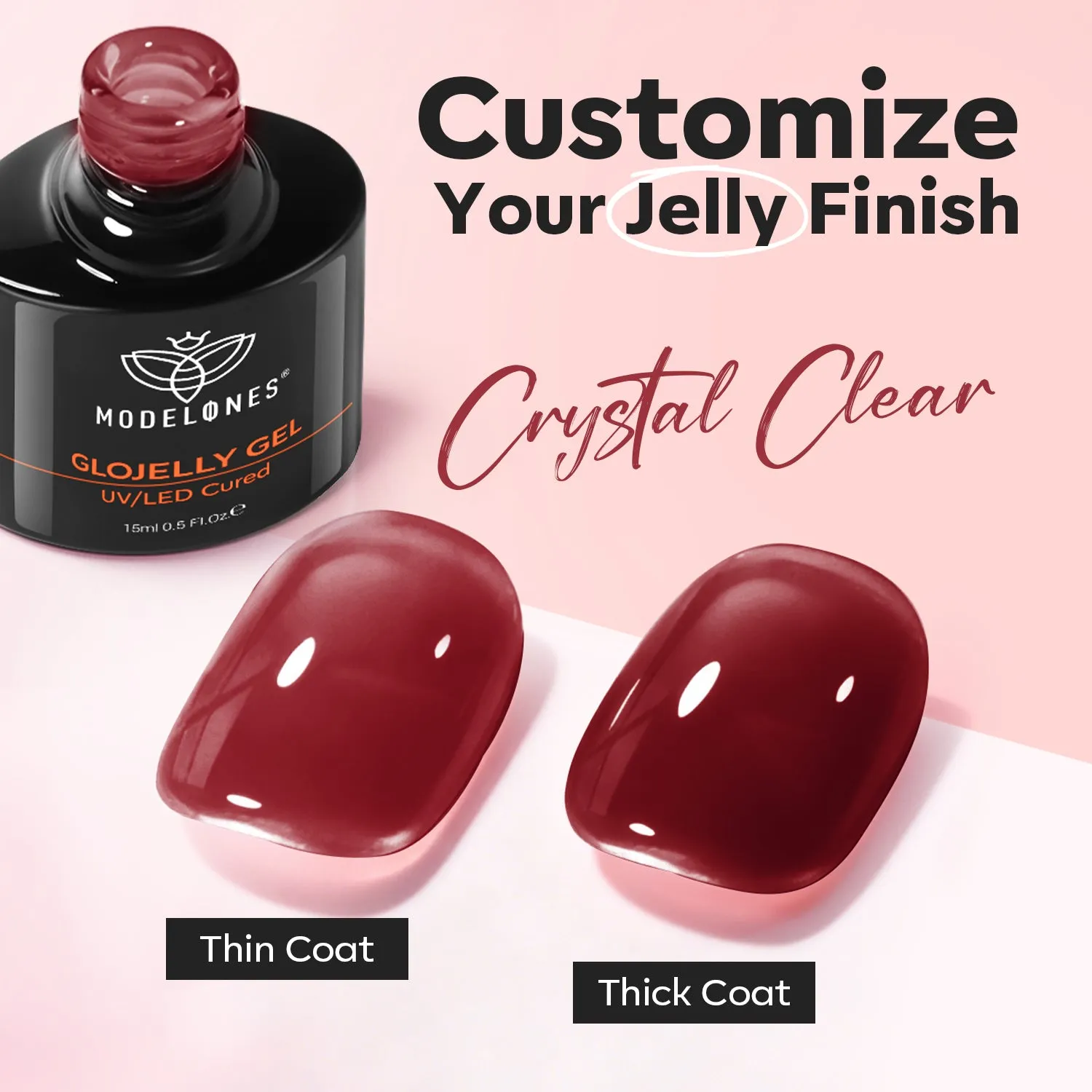 Modelones Wine Jelly top coat gellack vinröd jelly