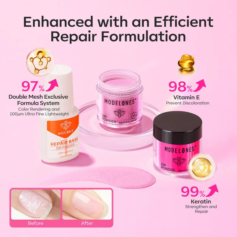 modelones Secret Beauty dippingpulver set rosa kräm