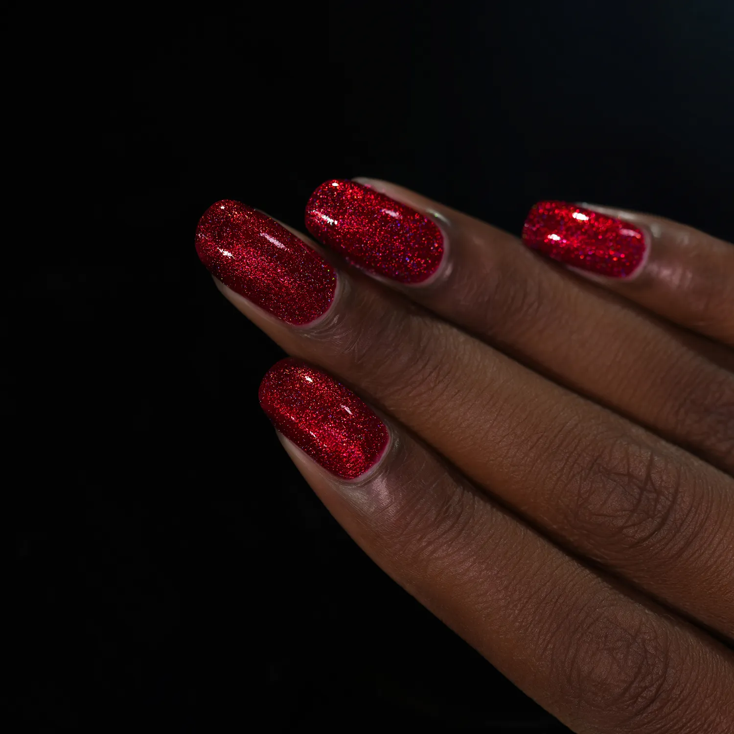 ILNP Say Love nagellack holografiskt rubinrött